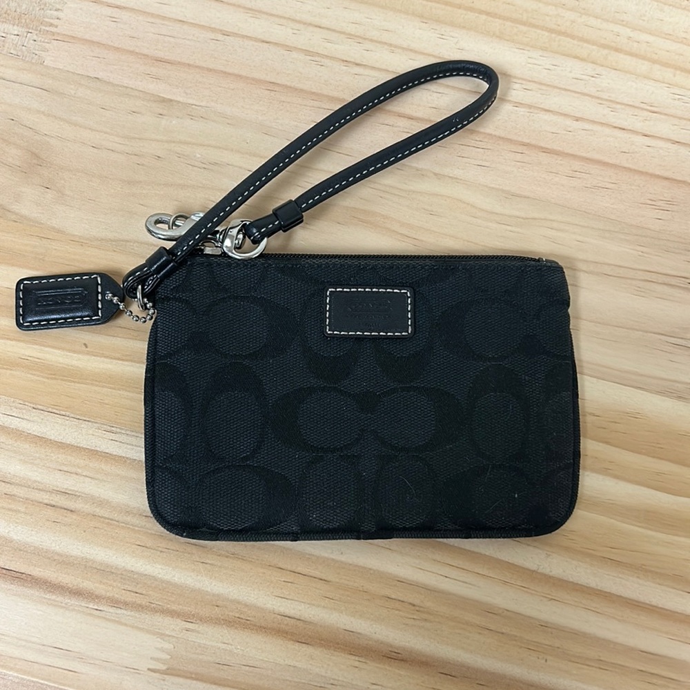 Coach black wristlet